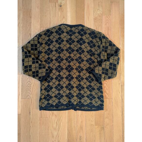 Vintage Nordstroms CHAUS Argyle Cardigan Medium - Picture 2 of 7